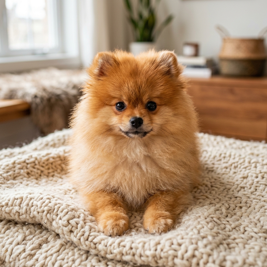 可愛的pomeranianpuppy