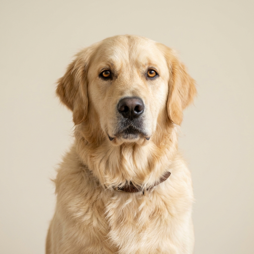 a可愛的goldenretriever狗狗看著healthy與乾淨的