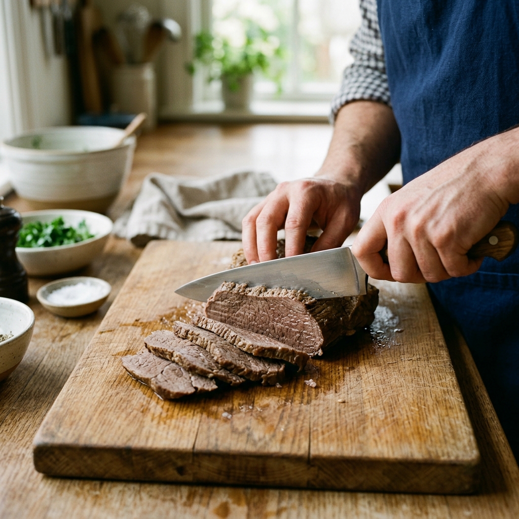 Preparing or warning about 牛肉