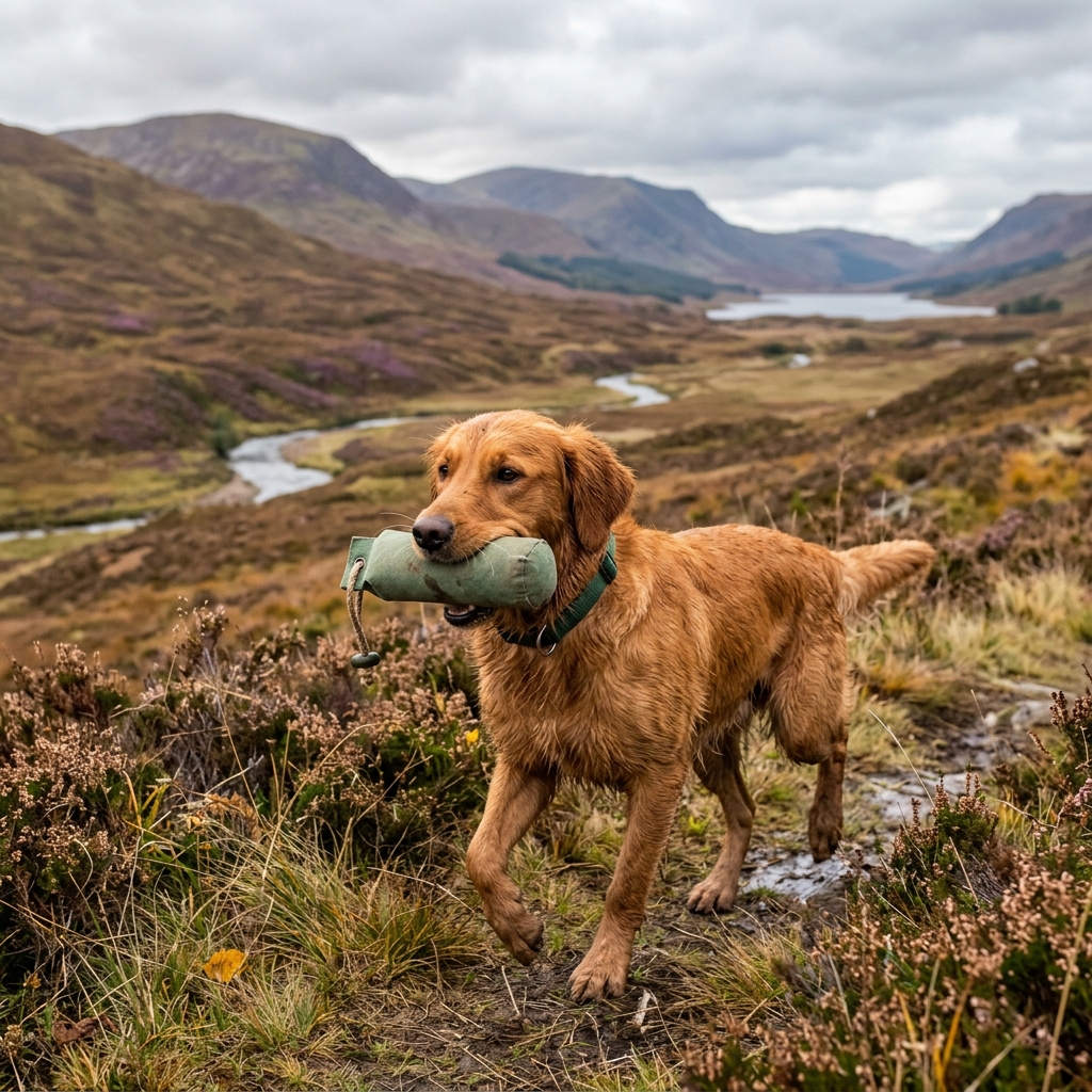goldenretriever正在進行尋回訓練