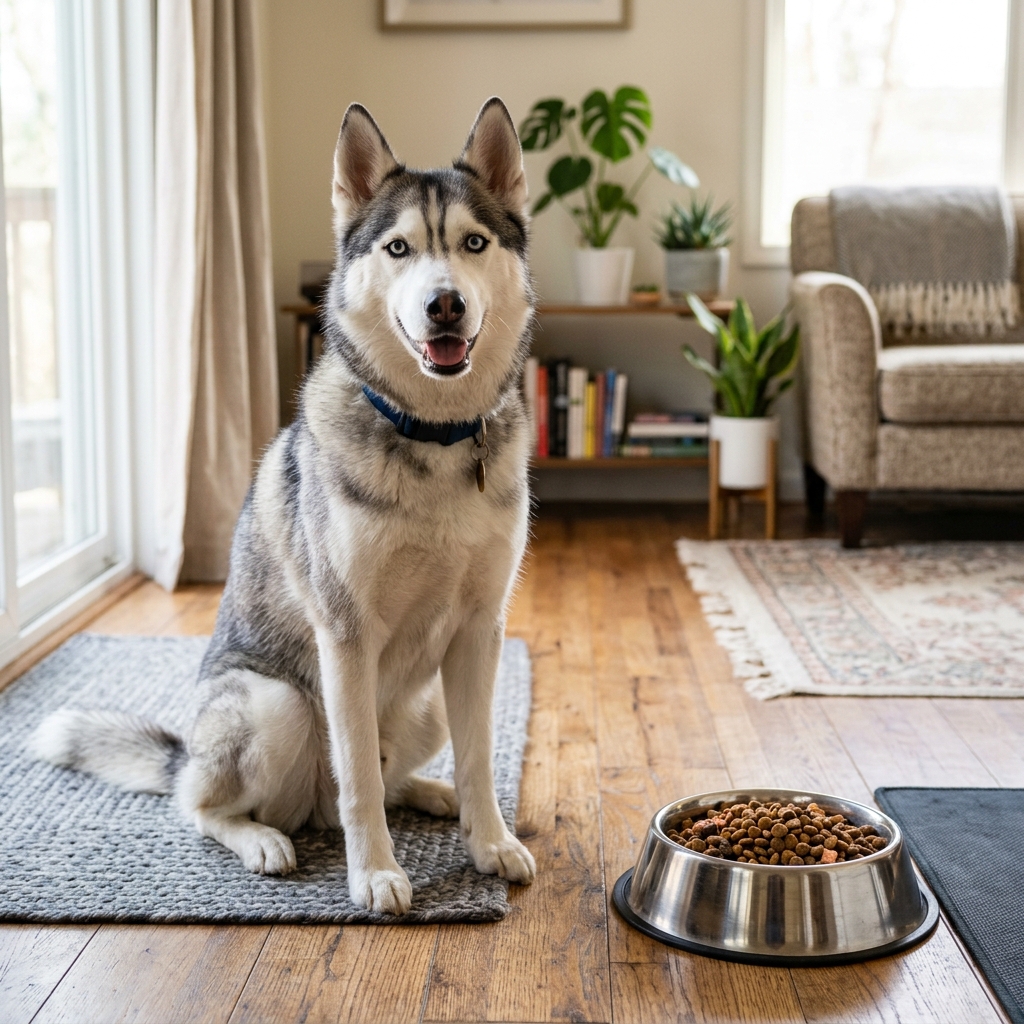 husky吃food