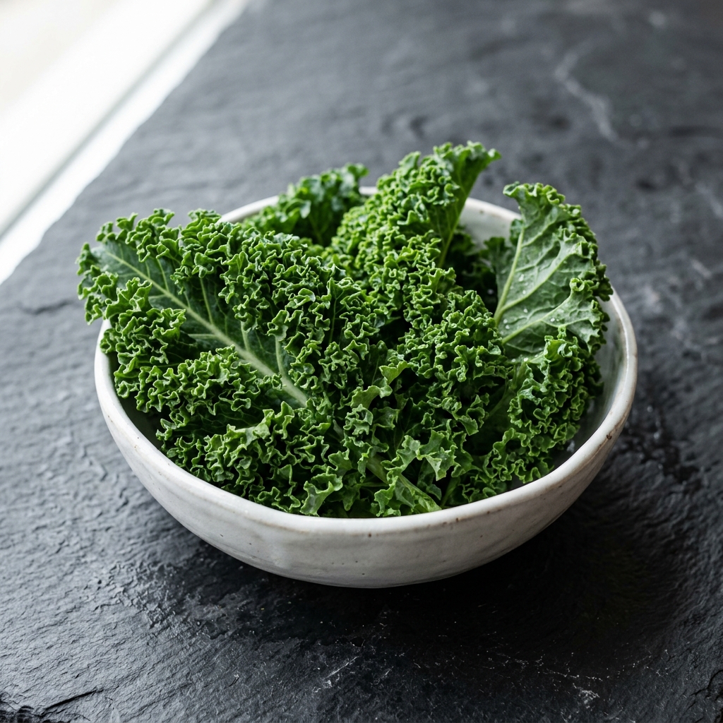 新鮮綠色kaleleaves準備的safely給狗狗nutrition